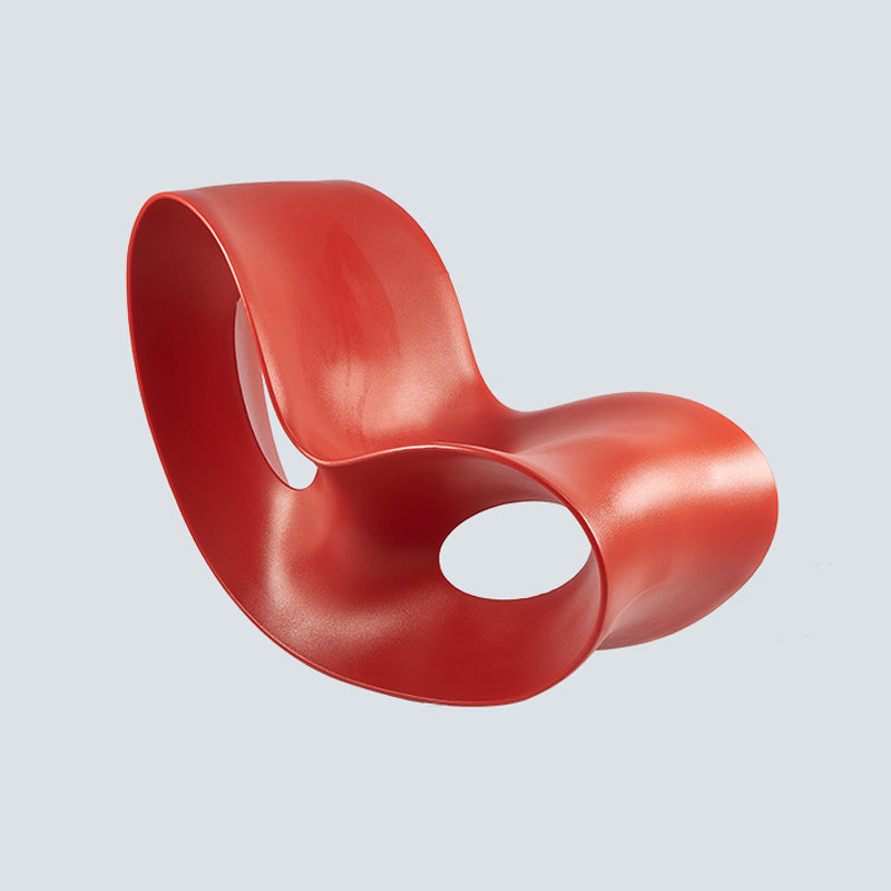 Modern Recycled Plastic Rocker Chair Stain Resistant Rocking Chair for Living Room