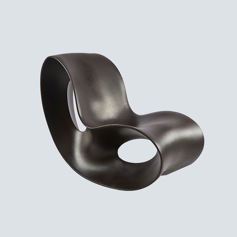 Modern Recycled Plastic Rocker Chair Stain Resistant Rocking Chair for Living Room