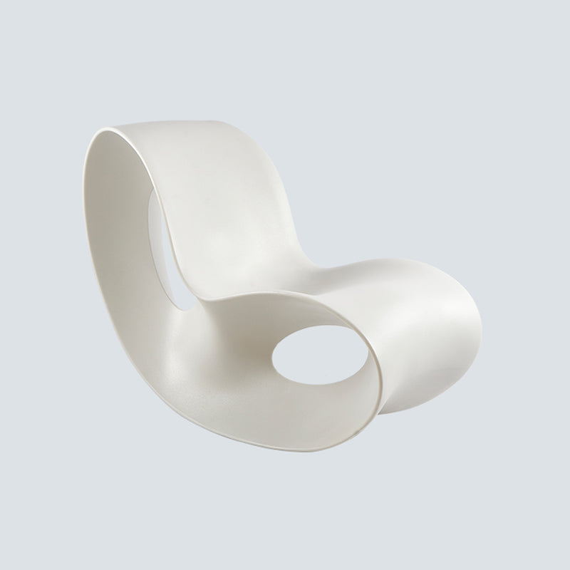 Modern Recycled Plastic Rocker Chair Stain Resistant Rocking Chair for Living Room