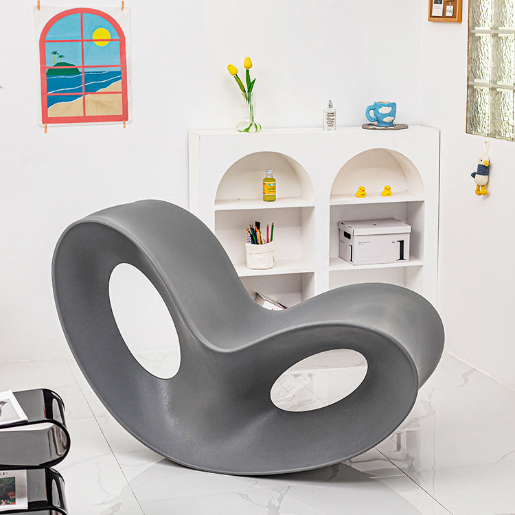 Modern Recycled Plastic Rocker Chair Stain Resistant Rocking Chair for Living Room