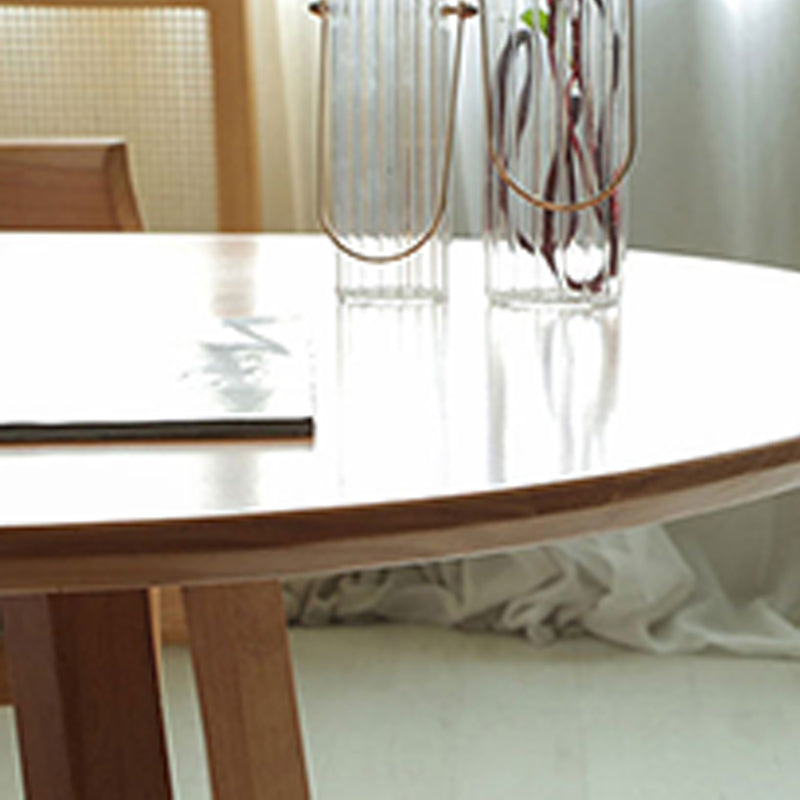 Contemporary Oval Dining Table Solid Wood Dining Table for Home Use