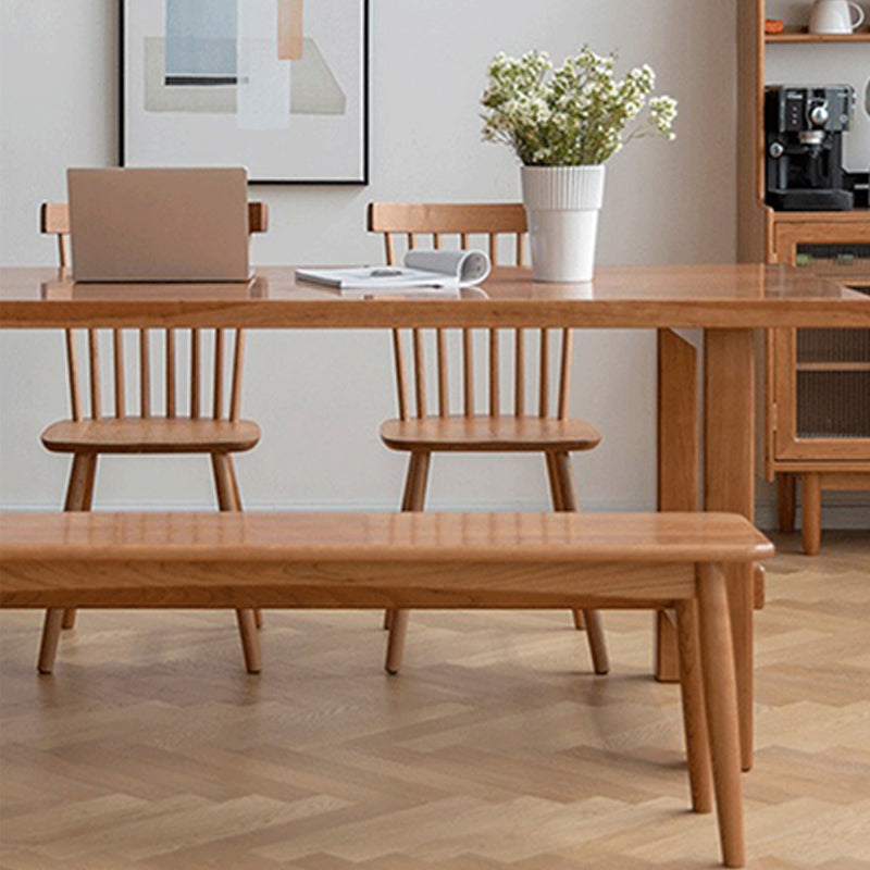 Rectangle Trestle Dining Table Modern Wood Table for Dining Room