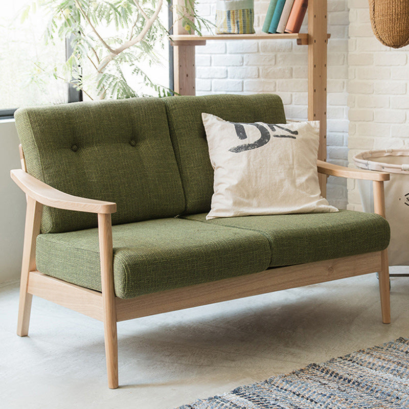 Contemporary Tufted Back with Square Arm in Cotton for Apartment