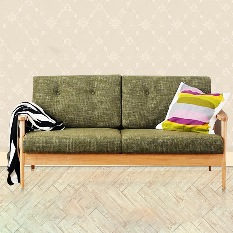 Contemporary Tufted Back with Square Arm in Cotton for Apartment