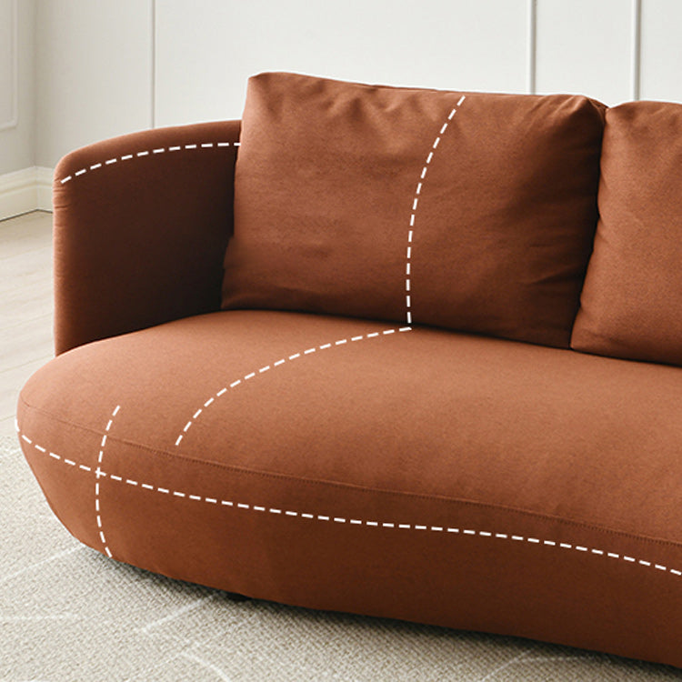 Contemporary 29.5" H Solid Color Linen Tuxedo Arm Sofa for Living Room
