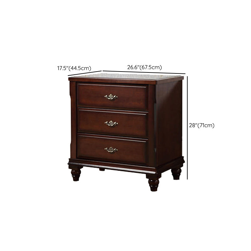 Dark Brown 3/4/5 Drawer Chest 26.57" Wide Solid Wood Accent Chest