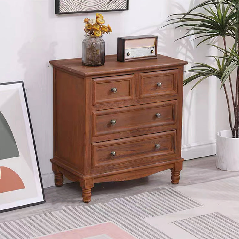 Contemporary Chest Knobs Solid Wood with Drawer Rectangle Accent Chest