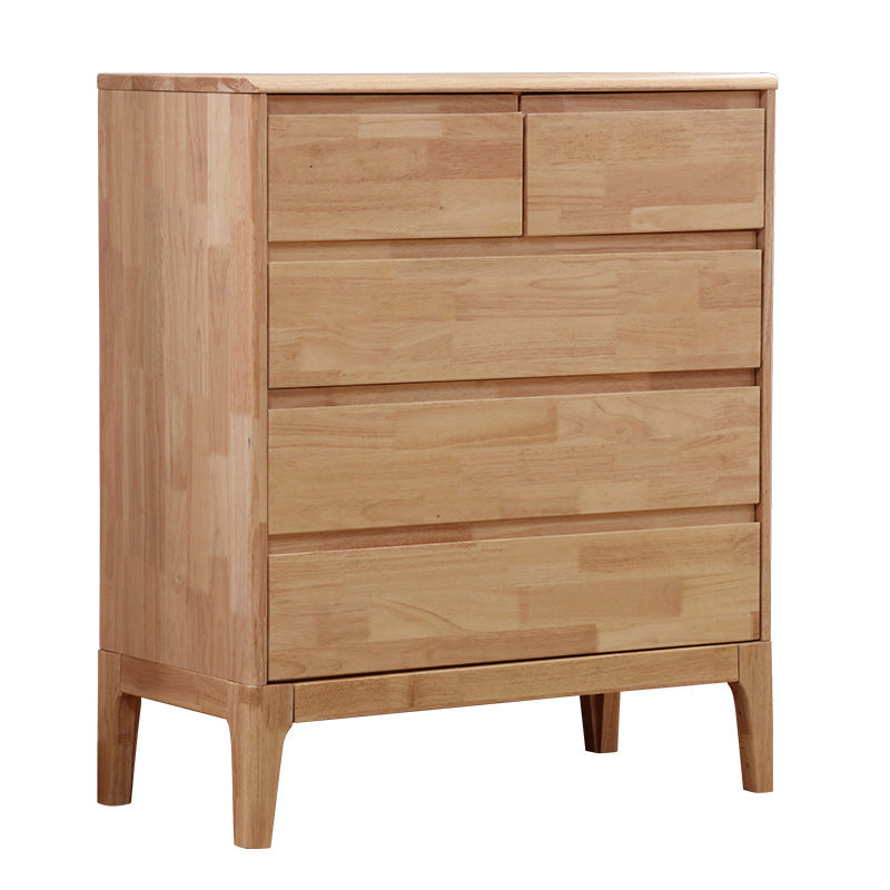 Contemporary Chest Squared Legs Solid Wood Grooves with Drawer Accent Chest