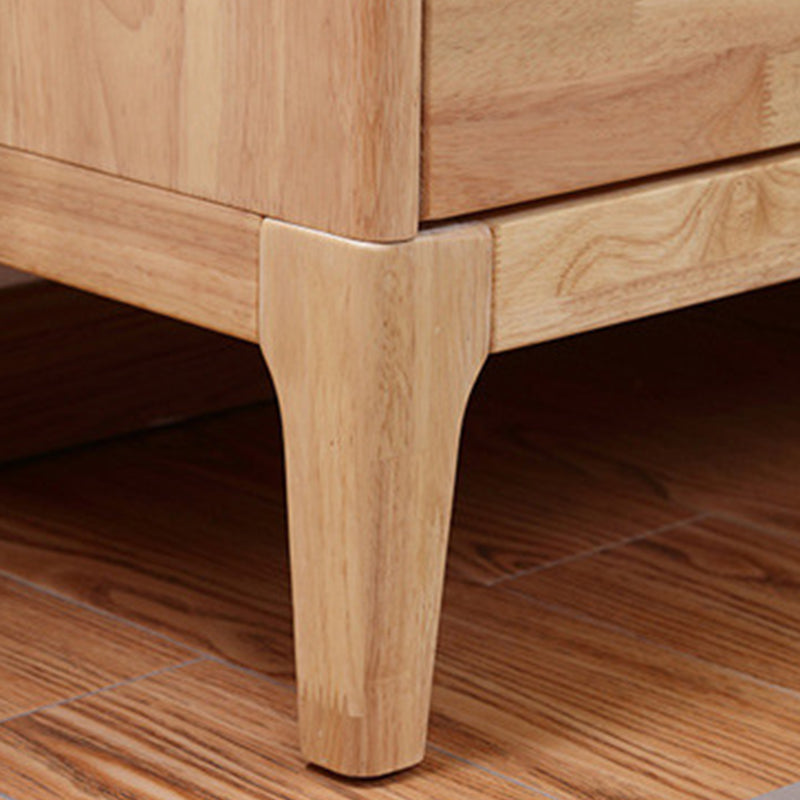 Contemporary Chest Squared Legs Solid Wood Grooves with Drawer Accent Chest