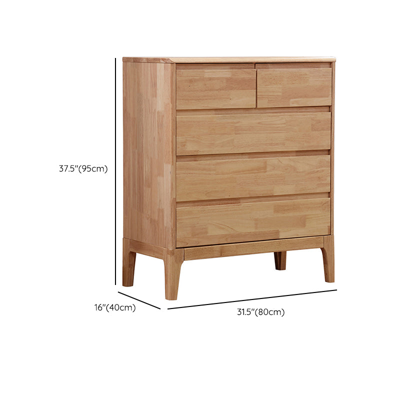 Contemporary Chest Squared Legs Solid Wood Grooves with Drawer Accent Chest
