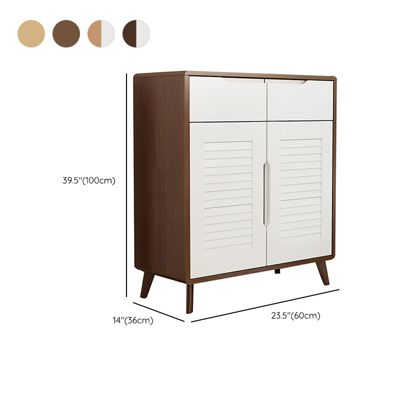 39.37" Tall 2 - Drawer Accent Cabinet Wood Storage Cabinet with 2 Doors