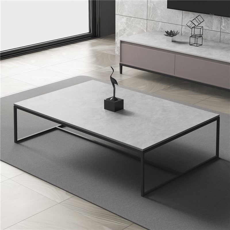 Rectangle Slate Coffee Table Frame Coffee or End Table, 16.53" High