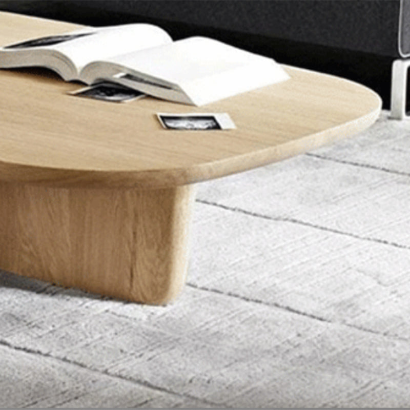 Solid Wood Coffee Table Abstract Coffee or End Table, Rectangle