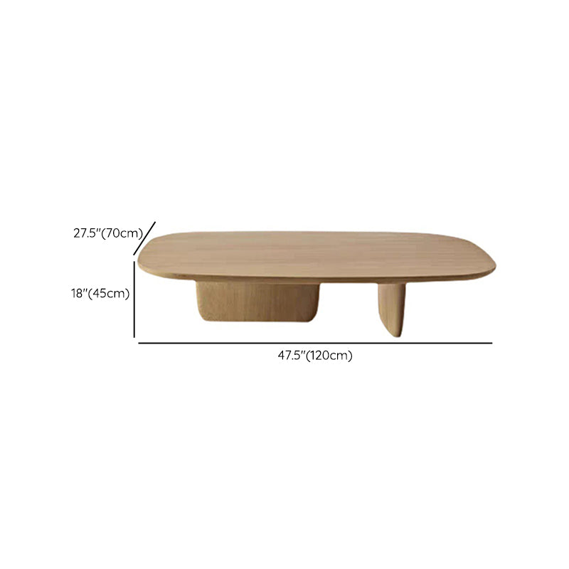 Solid Wood Coffee Table Abstract Coffee or End Table, Rectangle