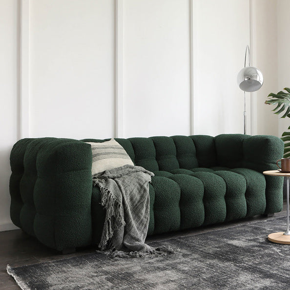 Contemporary Fabric 3 Seater Living Room Seating Tuxedo Arm Cushions Sofa