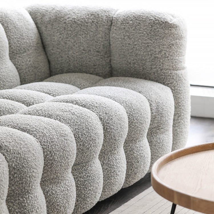 Contemporary Fabric 3 Seater Living Room Seating Tuxedo Arm Cushions Sofa