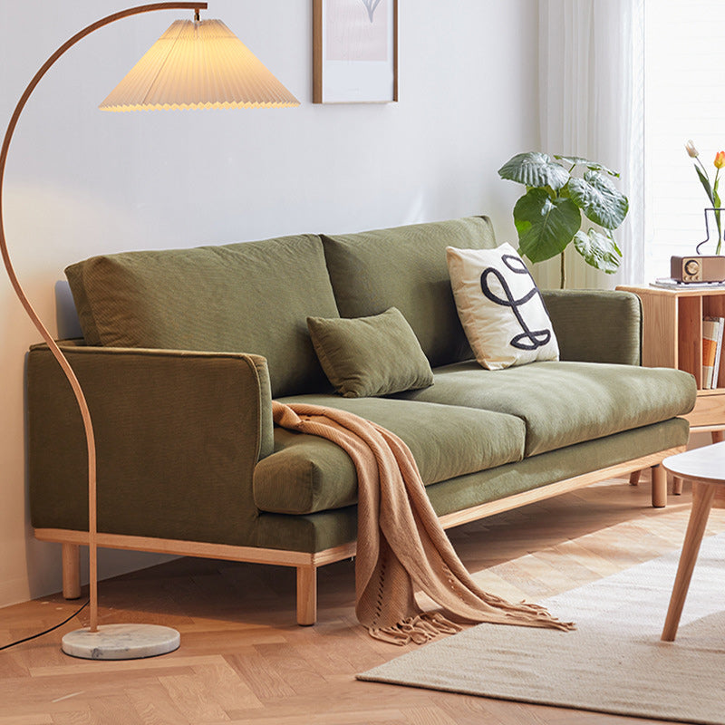 Contemporary Stationary Living Room Seating Square Arm Pillows