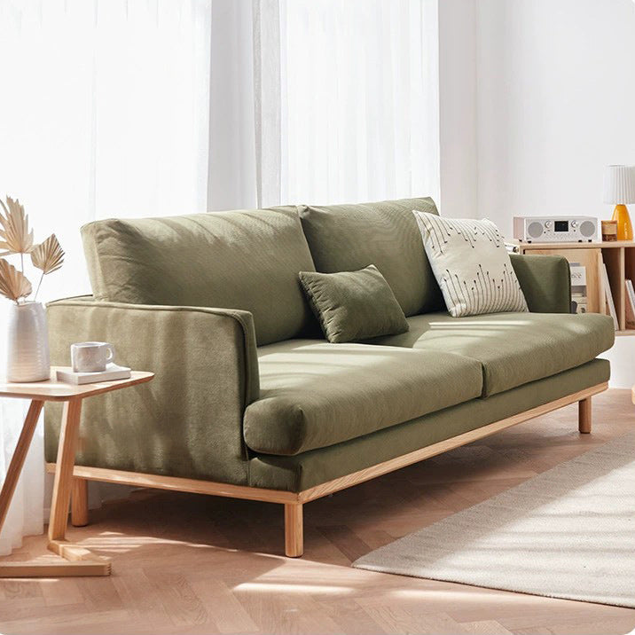 Contemporary Stationary Living Room Seating Square Arm Pillows