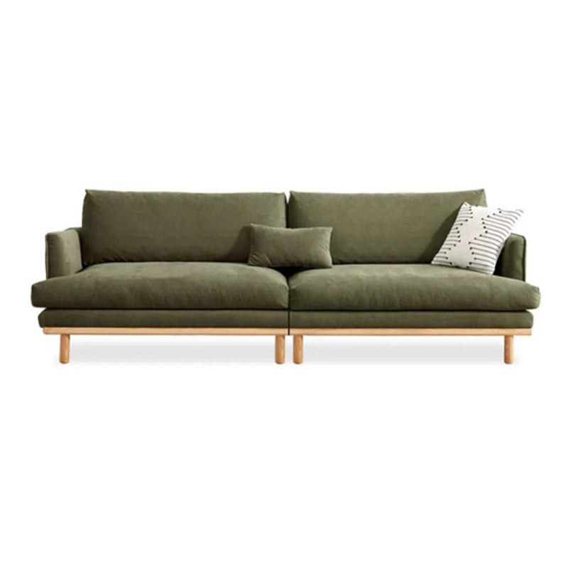 Contemporary Stationary Living Room Seating Square Arm Pillows
