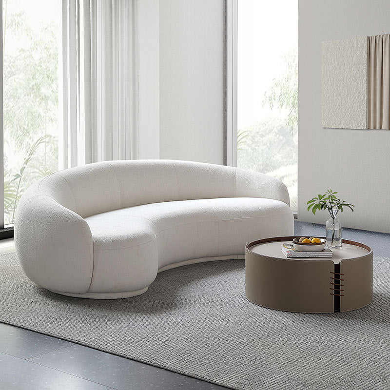 Contemporary Stationary Fabric 3 Seater Living Room Tuxedo Arm Sofa