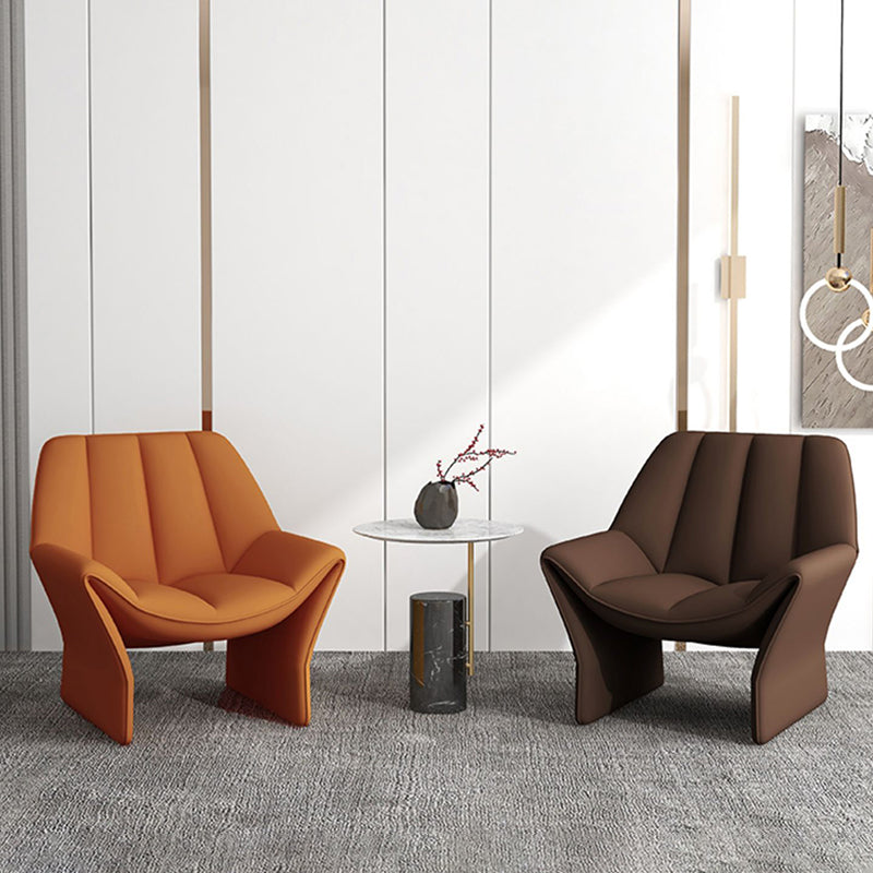 33.85" Wide Parsons Chair Armless Chair with Sewn Pillow Back