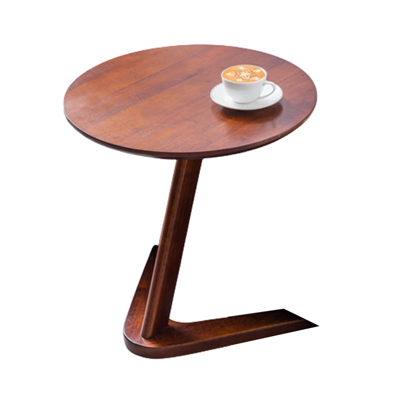 Scandinavian Solid Wood End Table Abstract Base Table Living Room Side Table