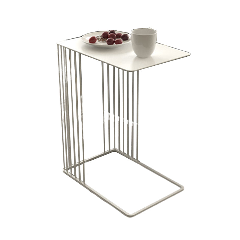 Mid-Century Rectangular Side Table Metal C Side Table, 23.23" Tall