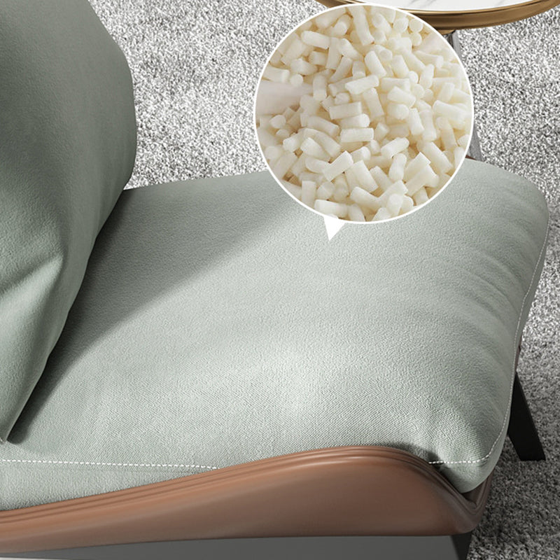 Fixed Back Pillow Lounge Chair Fabric Seat Chair with Black Legs