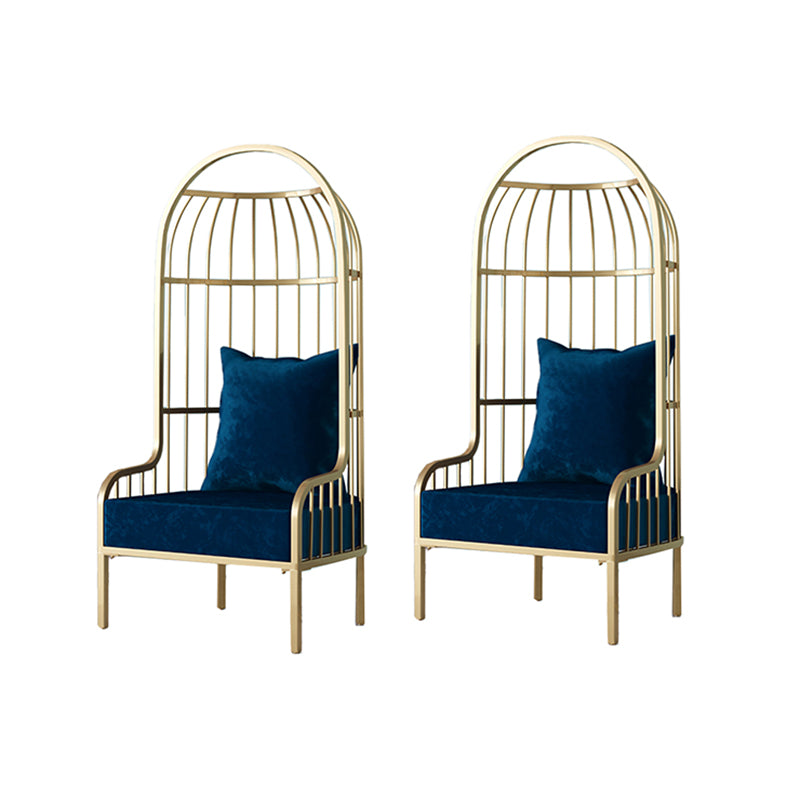 Fixed Back Lounge Chair Living Room Fabric Seat Chair with Pillow