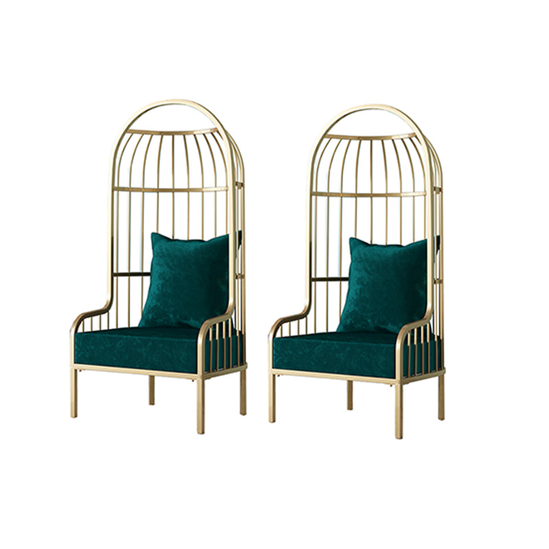 Fixed Back Lounge Chair Living Room Fabric Seat Chair with Pillow