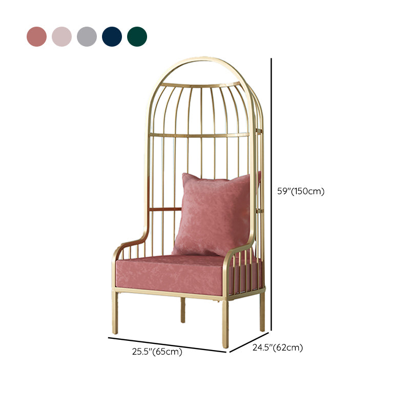 Fixed Back Lounge Chair Living Room Fabric Seat Chair with Pillow