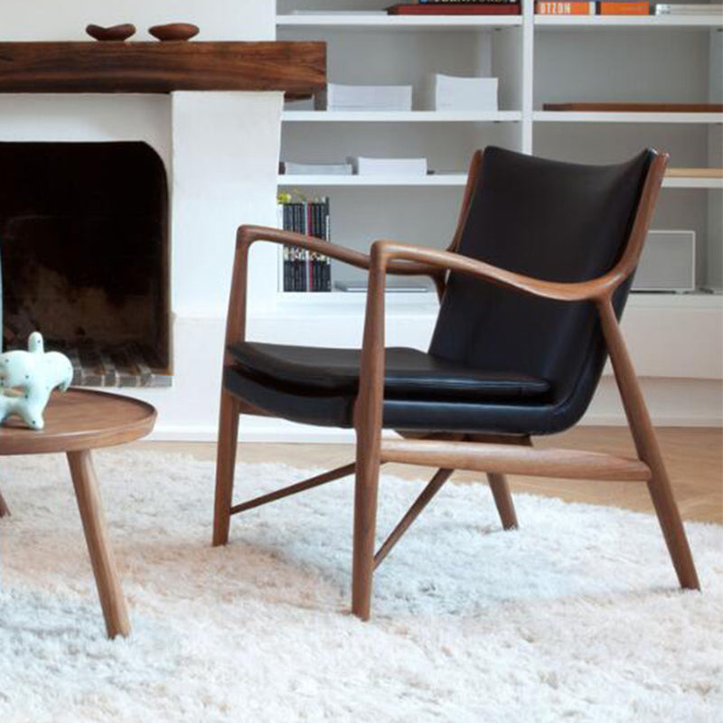 Arms Included Fixed Back Armchair Living Room Chair with Cushion