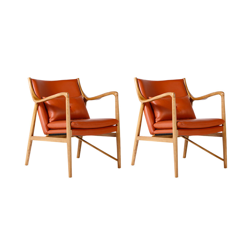 Arms Included Fixed Back Armchair Living Room Chair with Cushion