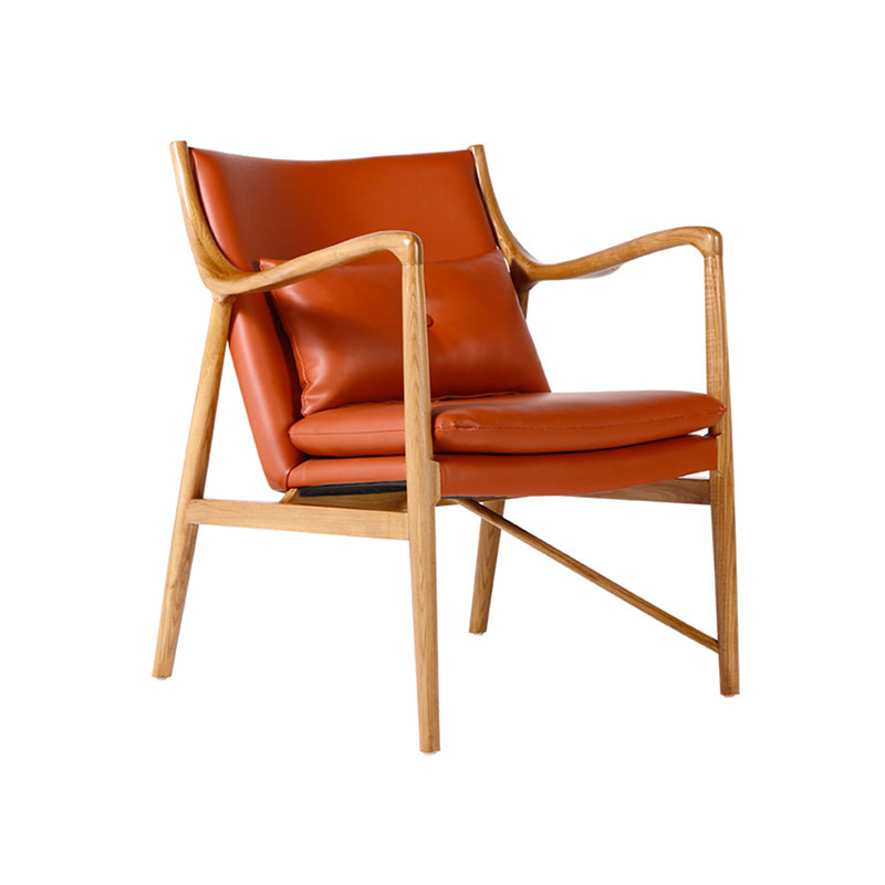 Arms Included Fixed Back Armchair Living Room Chair with Cushion