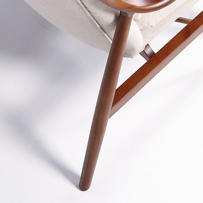 Arms Included Fixed Back Armchair Living Room Chair with Cushion