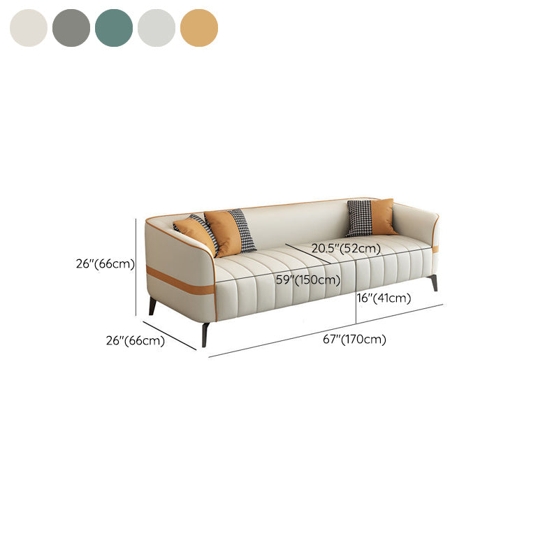 Contemporary Stain Resistant Sofa with Tight Back and Tuxedo Arm