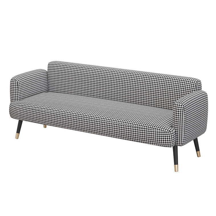 Contemporary Tight Back Sofa with Square Arm for Living Room