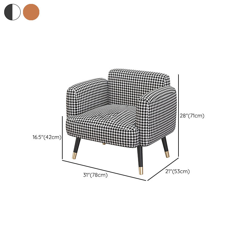 Contemporary Tight Back Sofa with Square Arm for Living Room