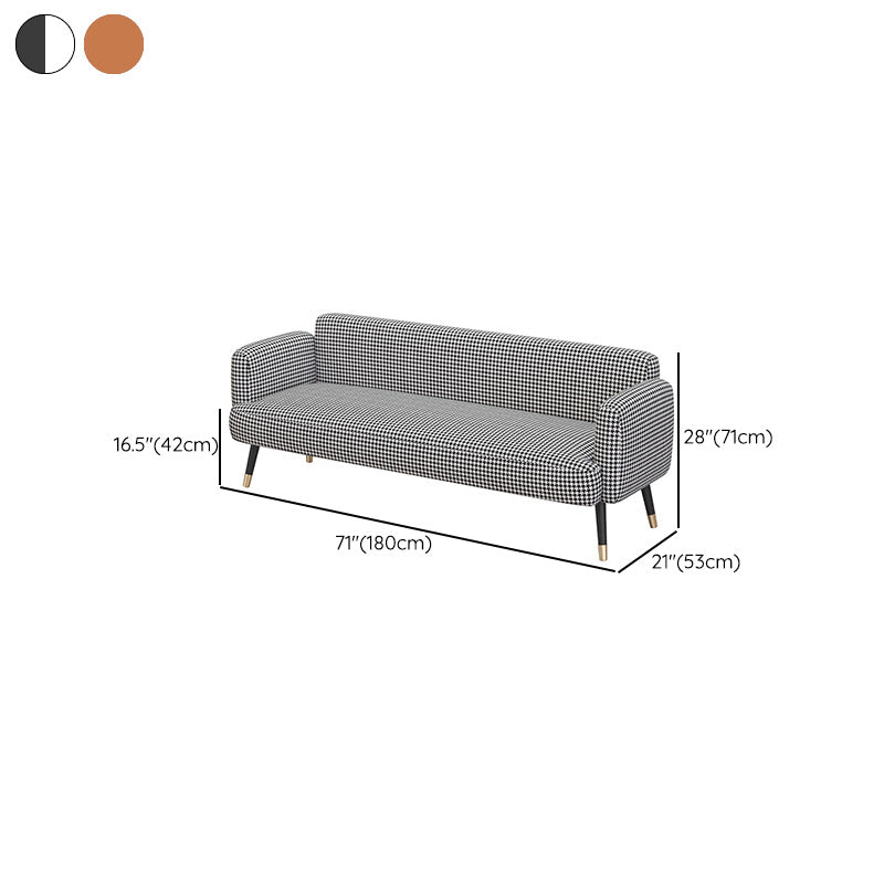 Contemporary Tight Back Sofa with Square Arm for Living Room