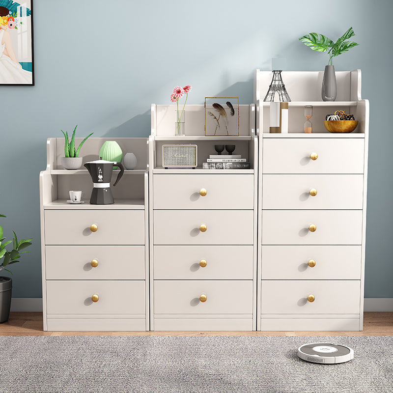 22-In Wide Solid Wood Accent Chest Mid Century 1 - Shelf Cabinet with Drawers