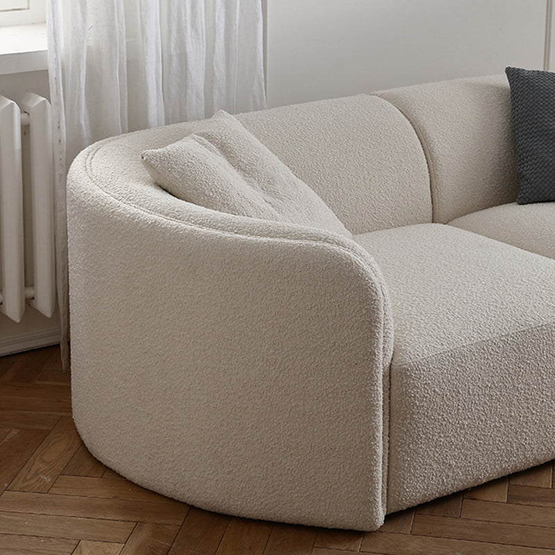 Fabric Scandinavian Curved Sectional 27.55" High Sectional Sofa