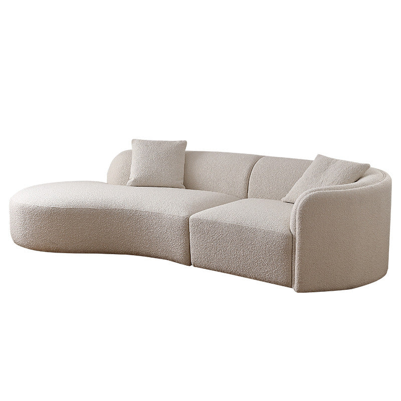 Fabric Scandinavian Curved Sectional 27.55" High Sectional Sofa