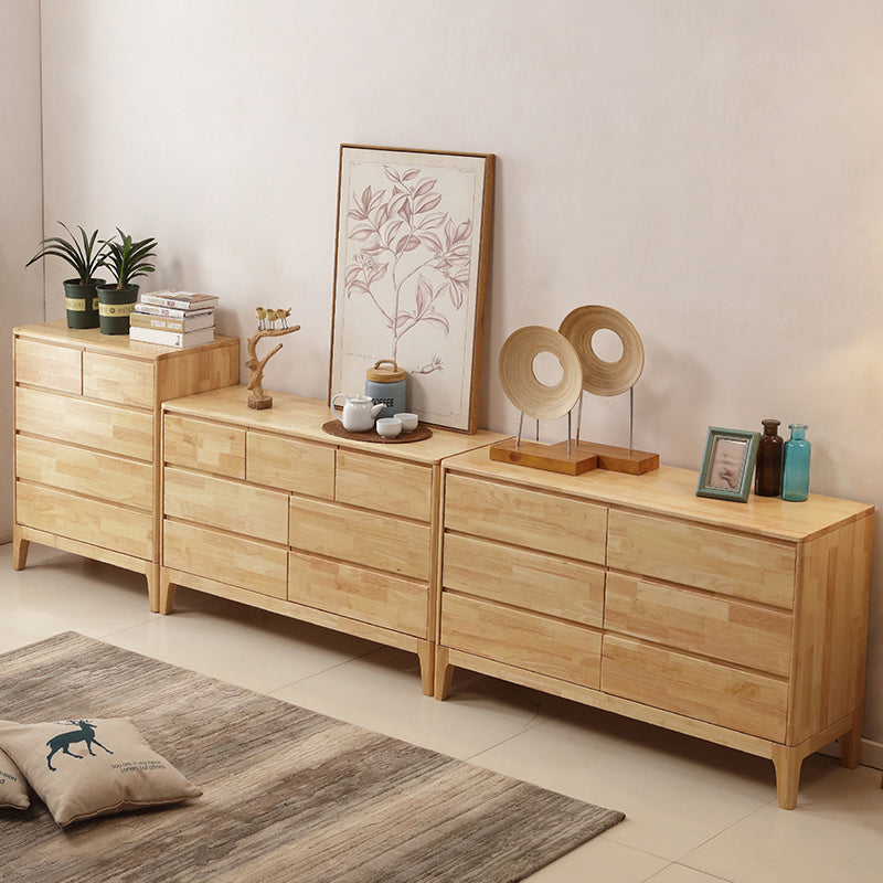 Rubberwood 15.4" D Accent Chest Drawers Included Storage Cabinet