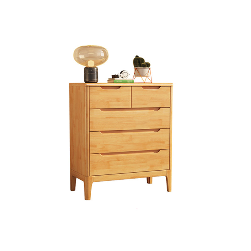 Rubberwood 15.4" D Accent Chest Drawers Included Storage Cabinet