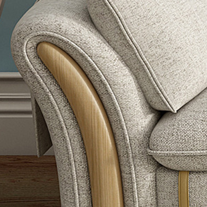 3-seater Fabric Sectional Sofa Slipcovered Sectional with Storage