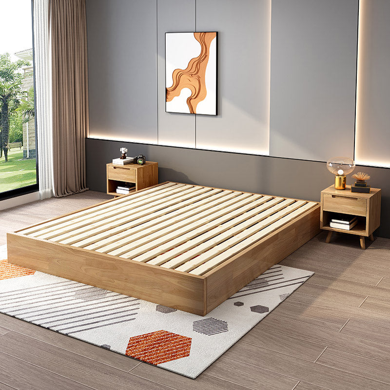 Mid-Century Modern Platform Bed Frame Solid Wood Platform Bed