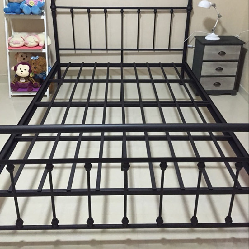 Industrial Open-Frame Bed Metal Slat Bed With Custom Gold Legs