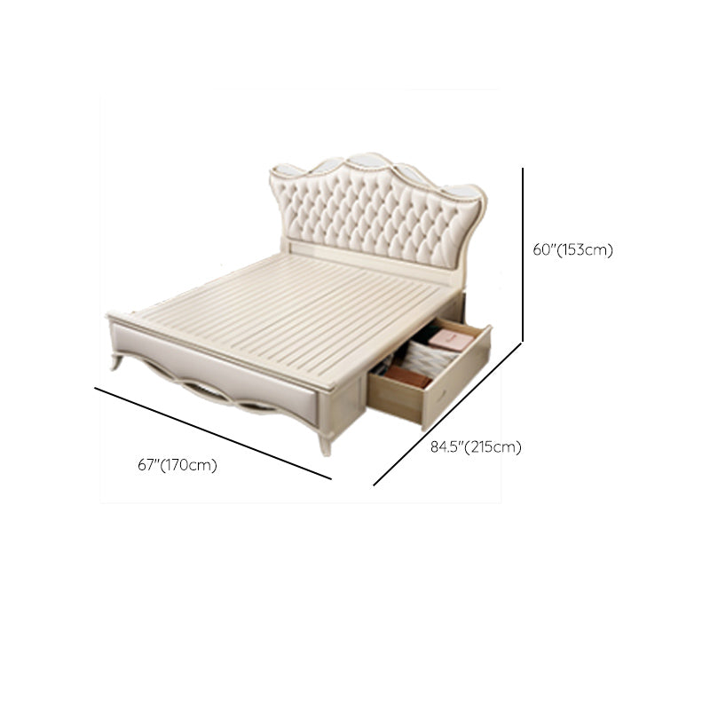 Victorian Adjustable Height Bed Upholstered Headboard Standard Bed