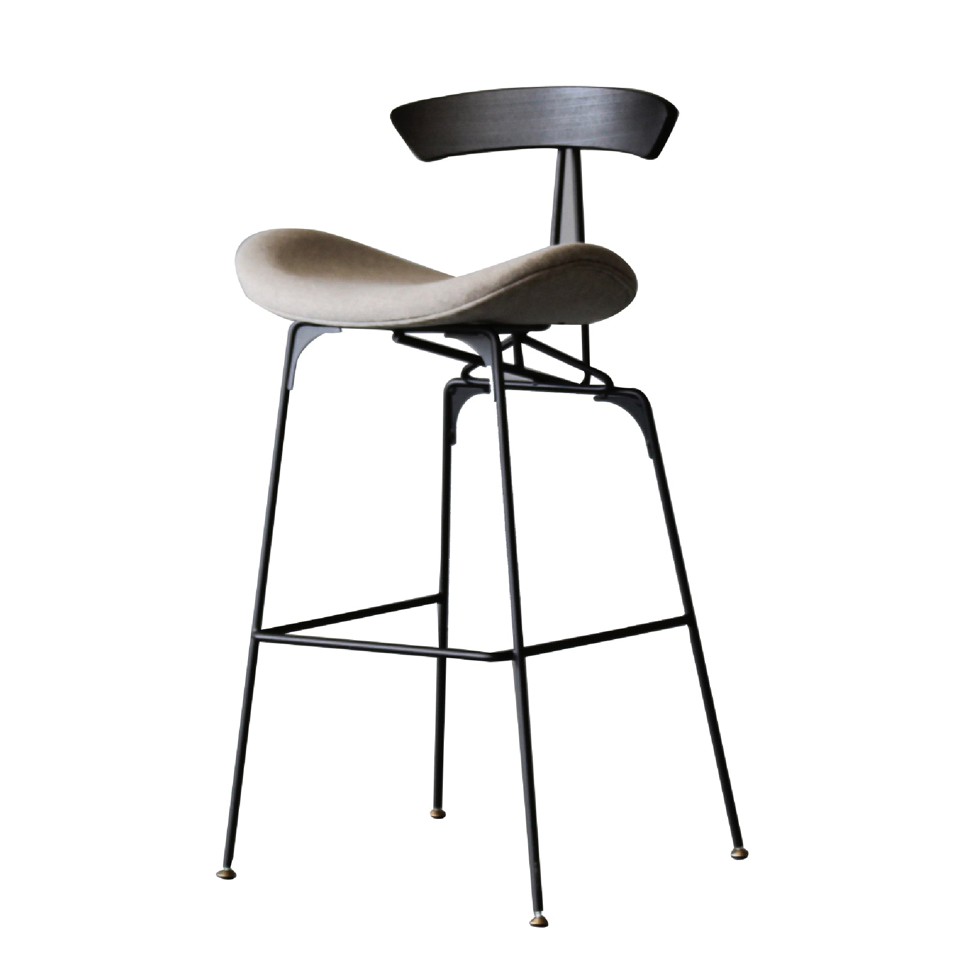 Contemporary Armless Counter Stool Faux Leather Low Back Bar Stool for Indoor
