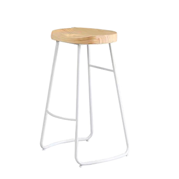 Solid Wood Counter Stool Contemporary Armless Stool for Living Room